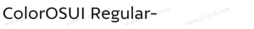 ColorOSUI Regular字体转换